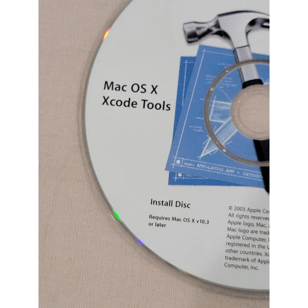 Apple Mac OS X Xcode Tools Install‎ Disc Version 1.0 for OS X 10.3+